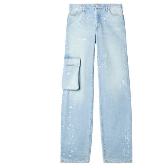 Off-White Painted Toybox Extralong Cargo Jeans - Picture 3 of 13